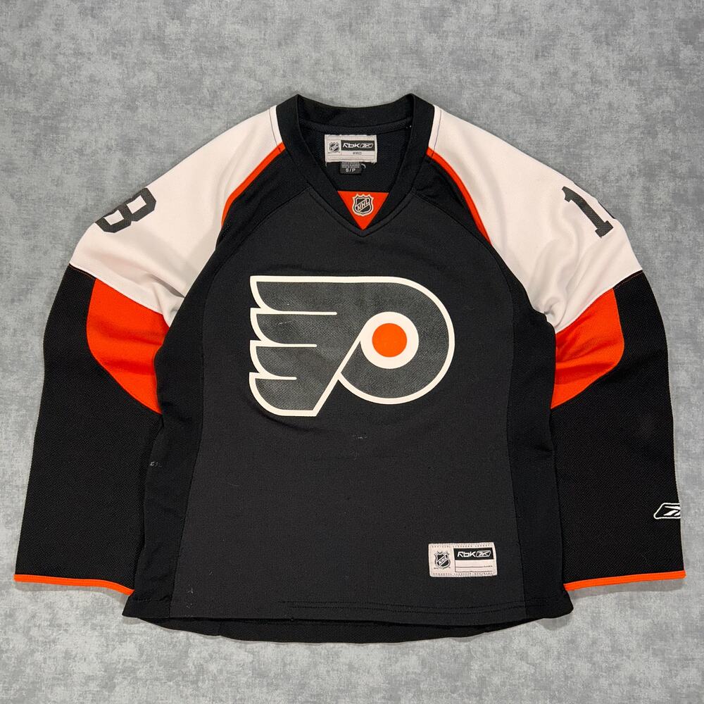 VTG Y2K Reebok Mike Richards Philadelphia Flyers #18 hockey jersey youth Small